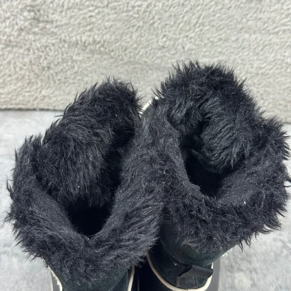 Sorel Tofino Snow Boots‎ Women 6.5 Black Waterproof Faux Fur Winter NL2089-010